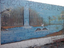 Mural Cascada Y Flamingo