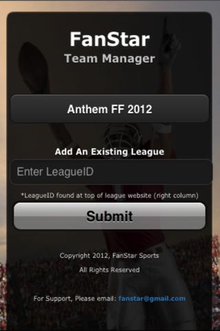 FanStar Team League Manager