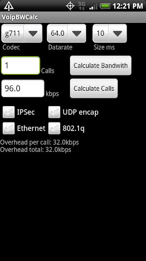 Voip Bandwidth Calculator