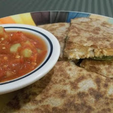 Grilled Salmon Quesadillas With Cucumber Salsa