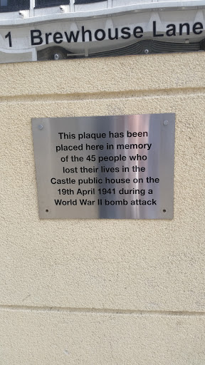 Memorial To Bomb Victims From The Castle Public House