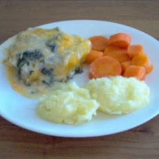 Boston Bluefish With Spinach and Soup