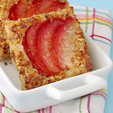 Pluot Breakfast Squares with Crushed Honey Butter Almonds