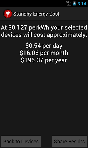 【免費財經App】Standby Energy Cost Calculator-APP點子