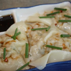 Pork Ravioli With Lime and Malt Vinegar Dipping Sauce