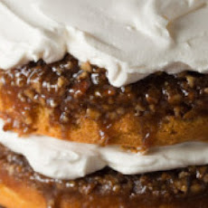 Praline Pumpkin Cake with Whipped Cream Frosting