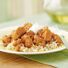 Spicy Peanut Chicken over Rice