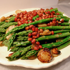 ASP - asparagus, sunchokes, pomegranate seeds