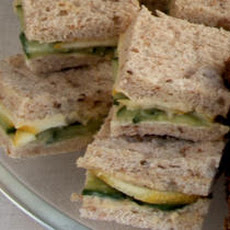 Cucumber, Hummus, and Lemon Tea Sandwiches Recipe