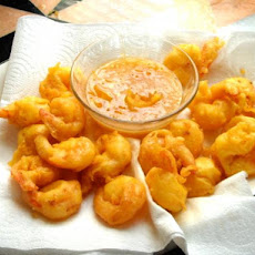 Beer Battered Shrimp With Mustard Marmalade Sauce
