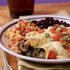 Creamy Spinach and Mushroom Enchiladas