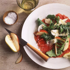 Beef Carpaccio with Pears and Arugula