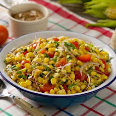 Fresh Summer Corn Salad with Creamy Italian Vinaigrette