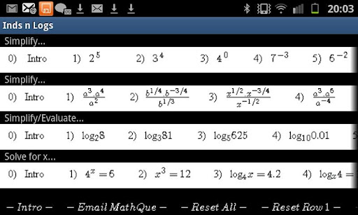 Indices Logarithms Practice