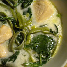 Ya Gotta Eat Your Salmon and Spinach Noodle Soup