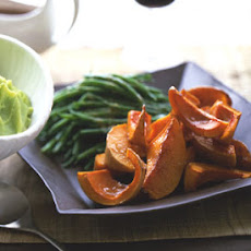 Green Beans and Roasted Squash with Sherry Soy Butter