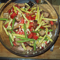 Green Beans with Roasted Corn and Green Onions