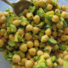 Curried Zucchini, Chickpea and Green Apple Salad