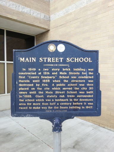 Main St School Historical Plaque