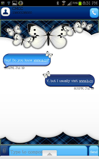 【免費個人化App】GO SMS - Dark Sky Butterfly-APP點子