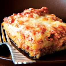 Polenta Cake with Meat Sauce Recipe
