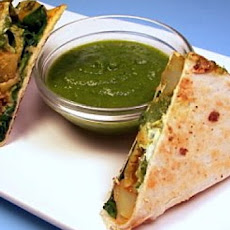 Potato, Greens, and Goat Cheese Quesadillas