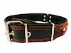 Collar De Cuero Negro Y Rojo Para Perros Grandes