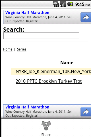 Running Results Search NYC etc