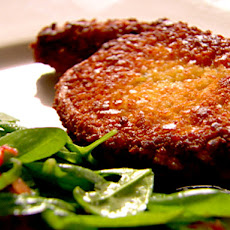 Crunchy Pork Chops with Garlicky Spinach and Tomato Salad