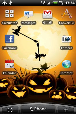 Halloween Clock Live Wallpaper