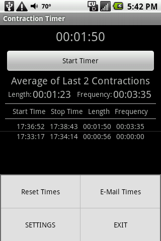 Contraction Timer