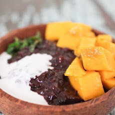 Black Rice Pudding with Mango & Mint