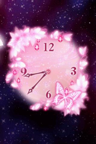 Fantasy Clock★Pink Butterfly