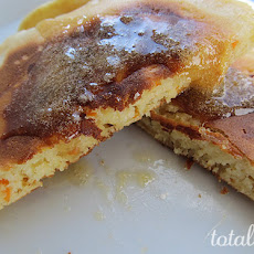 Carrot Pancakes with Honey Ginger Syrup
