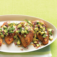 Cayenne-Rubbed Chicken with Avocado Salsa