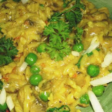 Orzo Pasta With Peas and Annatto Sage Sauce