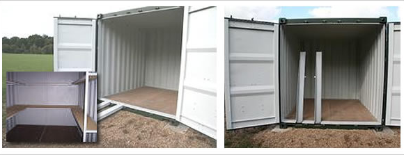 Storage Containers that have been repaired and repainted as white