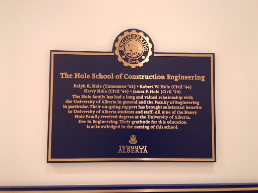 The Hole School of Construction Engineering Plaque
