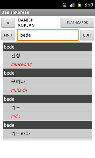 Korean Danish Dictionary