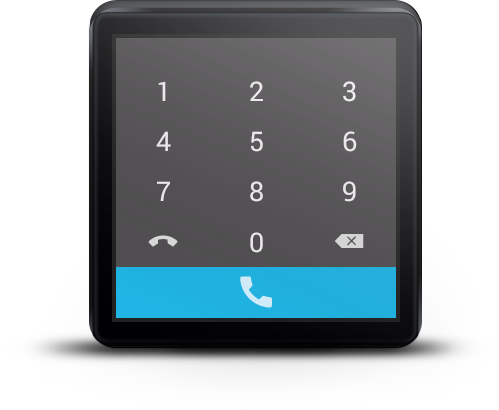 Android application Mini Dialer for Android Wear screenshort
