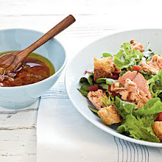 Grilled Salmon Salad with Salsa Dressing