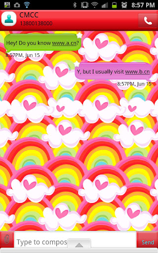 GO SMS - Rainbow Starburst