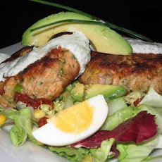 Salmon Burgers/Patties With a Herb Sauce