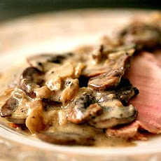 Pork Roast with Cardamom Mushroom Sauce