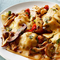 Bacon Ravioli With Mushrooms