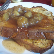 Overnight Ice Cream French Toast With Cinnamon Banana Syrup