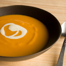 Sweet Potato–Star Anise Soup with Ginger Cream Recipe