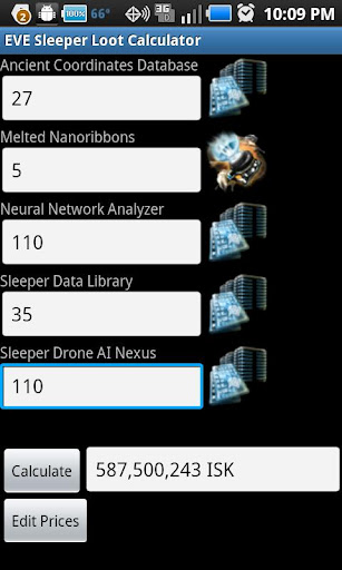 EVE Sleeper Loot Calculator