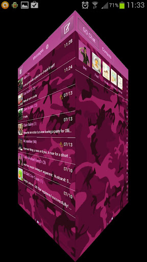 【免費個人化App】GO SMS PRO Pink Army Camo-APP點子