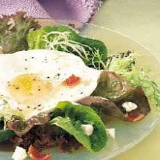 Mixed Greens with Crispy Bacon, Goat Cheese, and Fried Egg